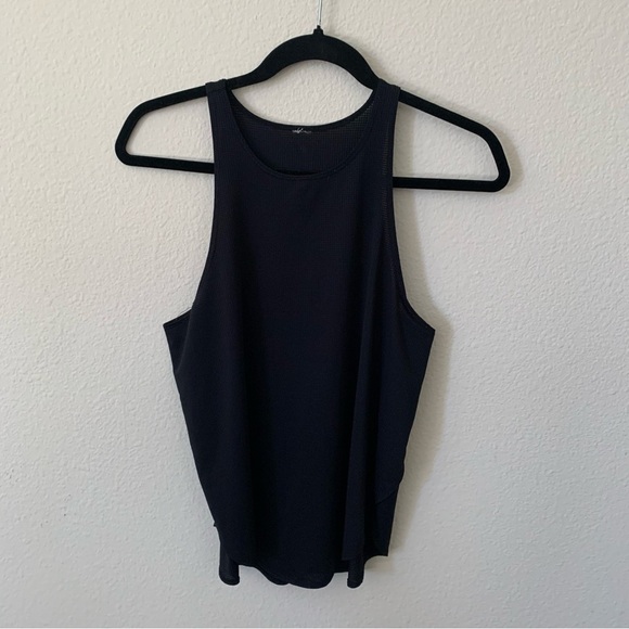 Fabletics Black Mesh Tank Size Small - Picture 1 of 5